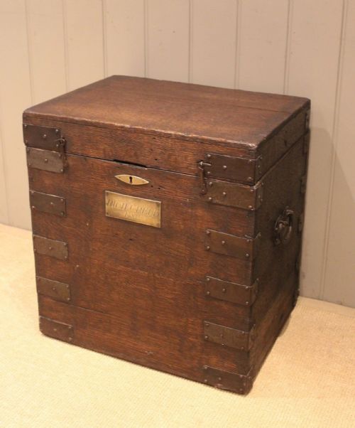 fig 1. Late 19th Century Oak Silver Chest