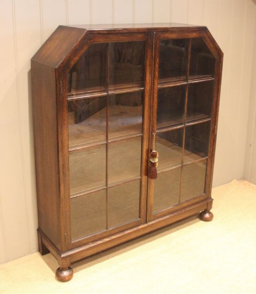 fig 1. Art Deco Oak Glazed Bookcase