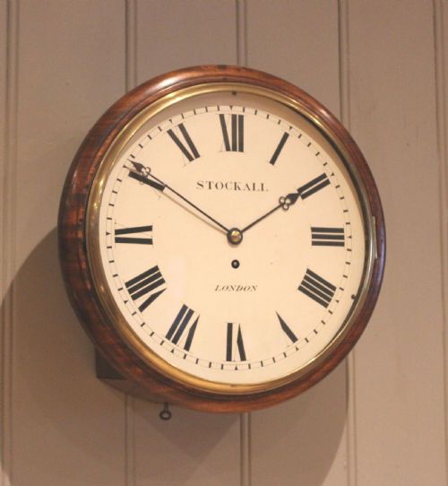 fig 1. Late 19th Century Mahogany Fusee Dial Clock