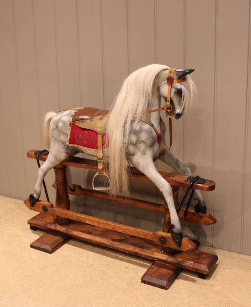 Medium Sized Dapple Grey Rocking Horse