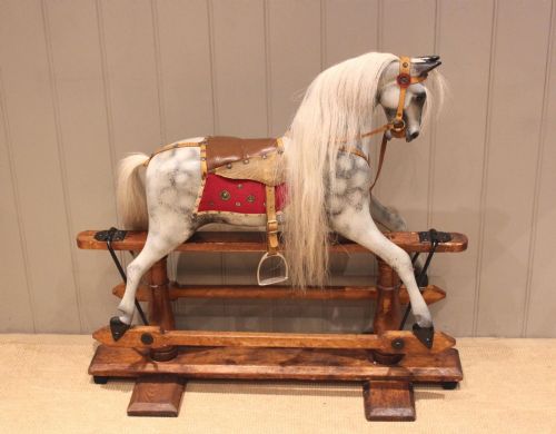fig 1. Medium Sized Dapple Grey Rocking Horse
