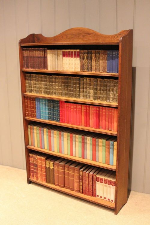 Edwardian Oak Open Bookcase