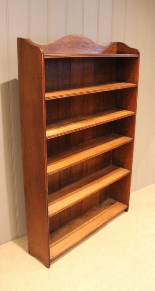 fig 1. Edwardian Oak Open Bookcase