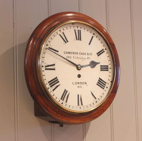 Late 19th Century Mahogany Camerer Cuss Fusee Dial Clock