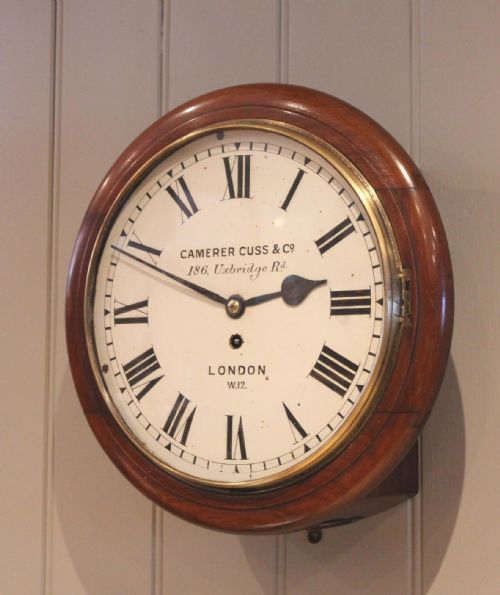 fig 1. Late 19th Century Mahogany Camerer Cuss Fusee Dial Clock