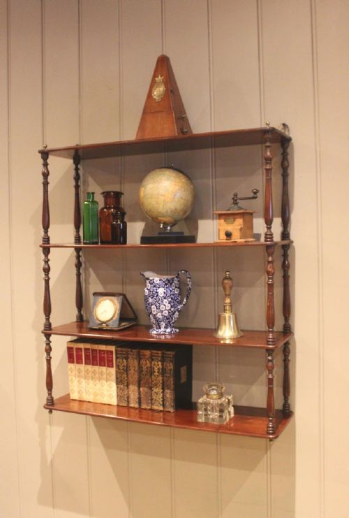French Mahogany Wall Shelves