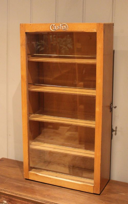 CASH'S BEECH COUNTER DISPLAY CASE