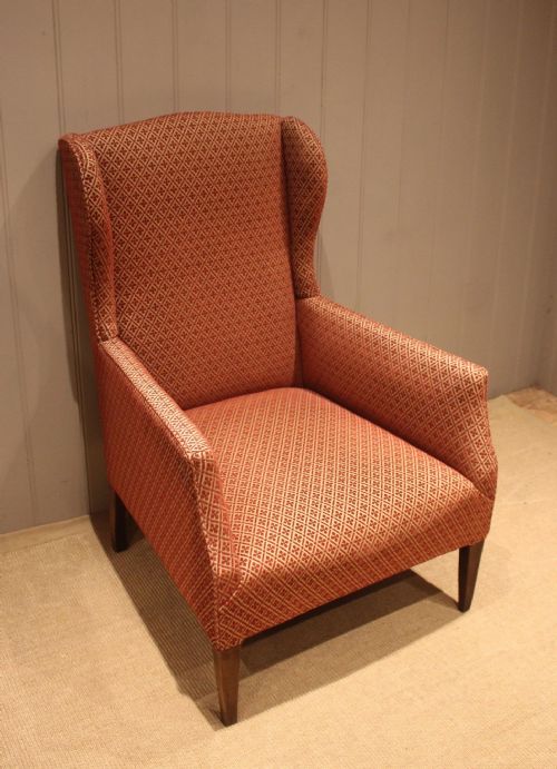 fig 1. Edwardian Beech Framed Wing Armchair
