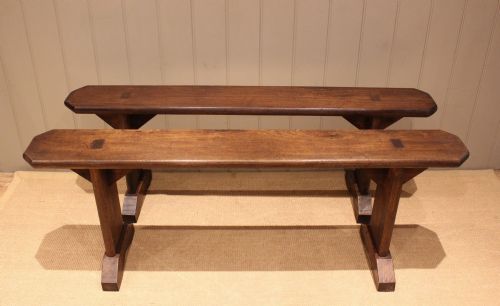 Pair of French Walnut Benches