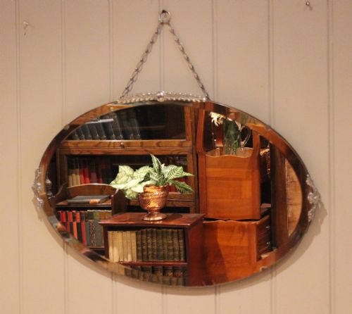 Art Deco Oval Glass Mirror