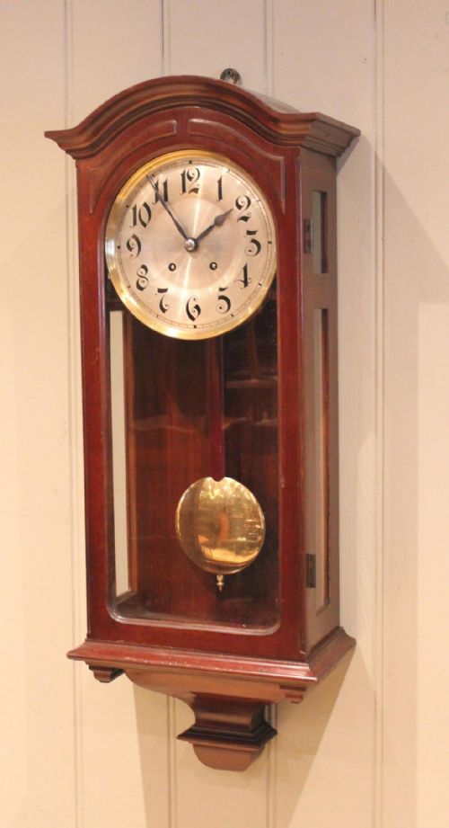 fig 2. Edwardian Mahogany Wall Clock