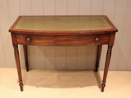 Early 19th Century Mahogany Bow Front Writing Desk