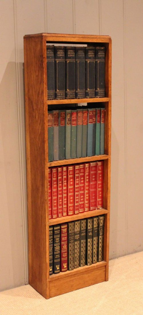 fig 1. Light Oak Open Bookcase