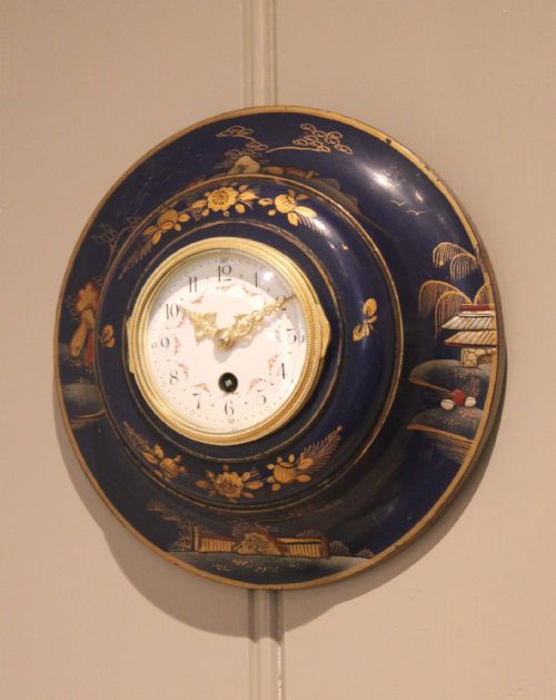 Small Blue Chinoiserie Wall Clock