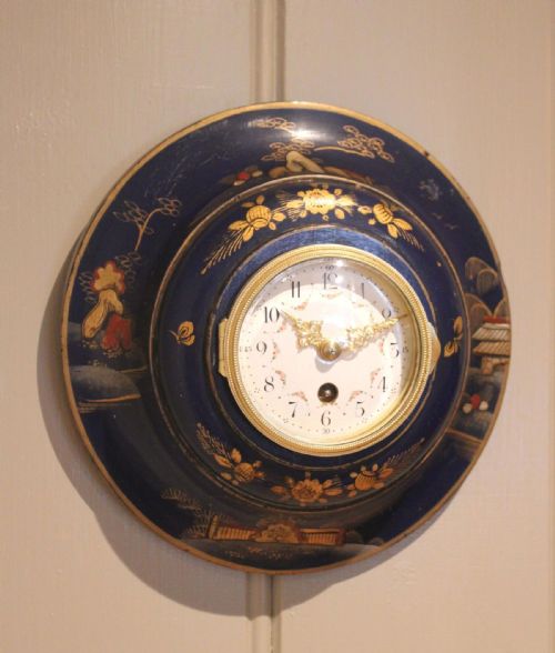 fig 1. Small Blue Chinoiserie Wall Clock