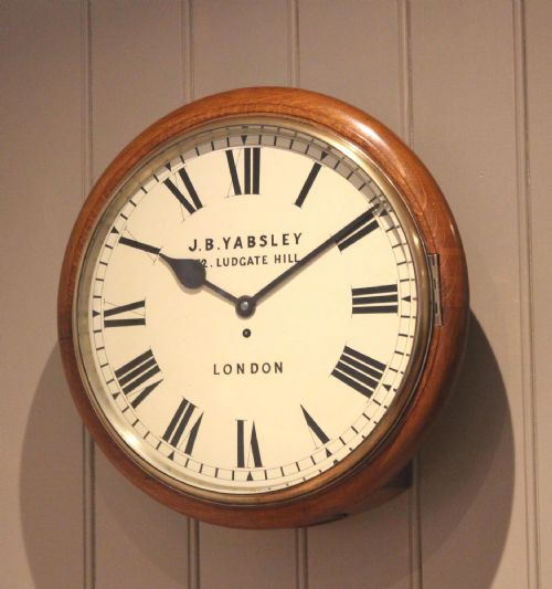 Large Oak Fusee Dial Clock
