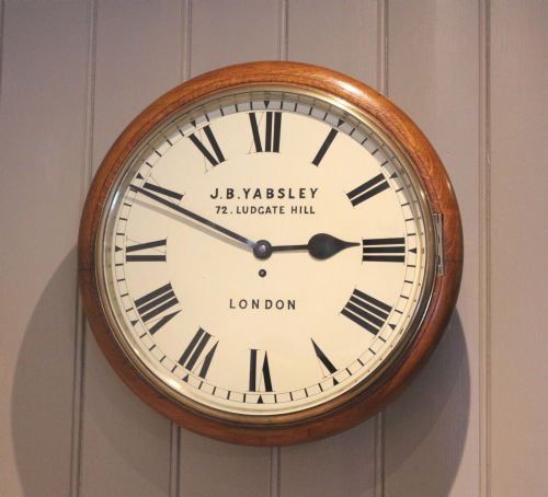 fig 1. Large Oak Fusee Dial Clock