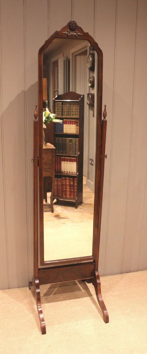 Walnut Cheval Mirror
