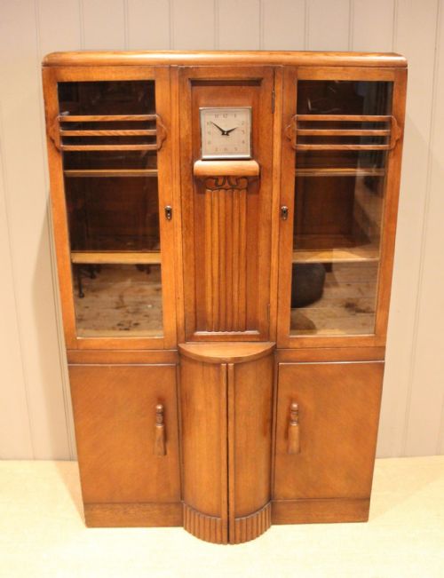 fig 1. Oak Art Deco Cabinet Bookcase