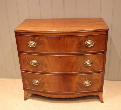 fig 1. Mahogany Bow Front Chest Of Drawers