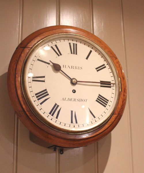 fig 1. Edwardian Oak Fusee Dial Clock