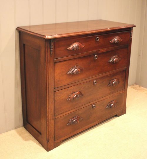 LATE 19TH CENTURY WALNUT CHEST OF DRAWERS - ADDITIONAL PHOTO 2