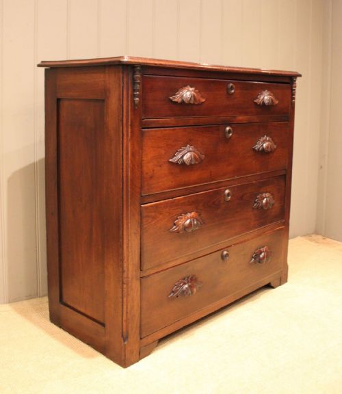 LATE 19TH CENTURY WALNUT CHEST OF DRAWERS - ADDITIONAL PHOTO 6
