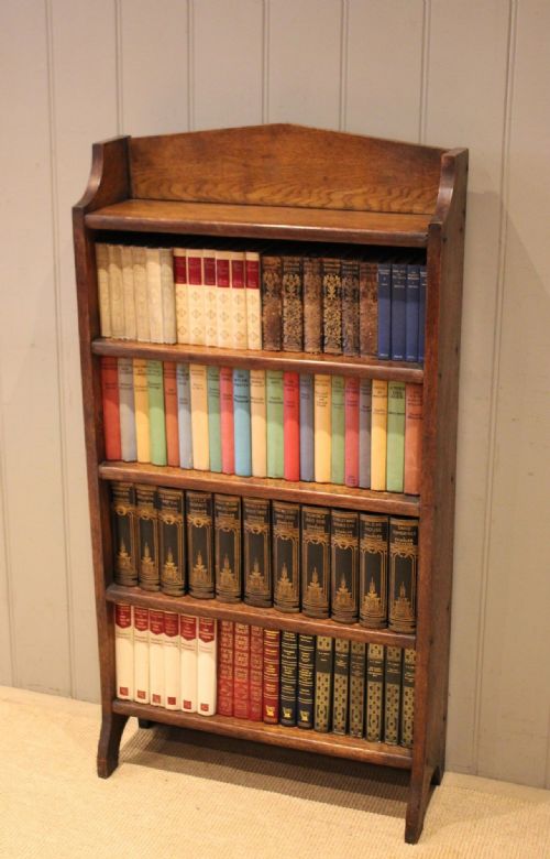 fig 1. Solid Oak Open Bookcase