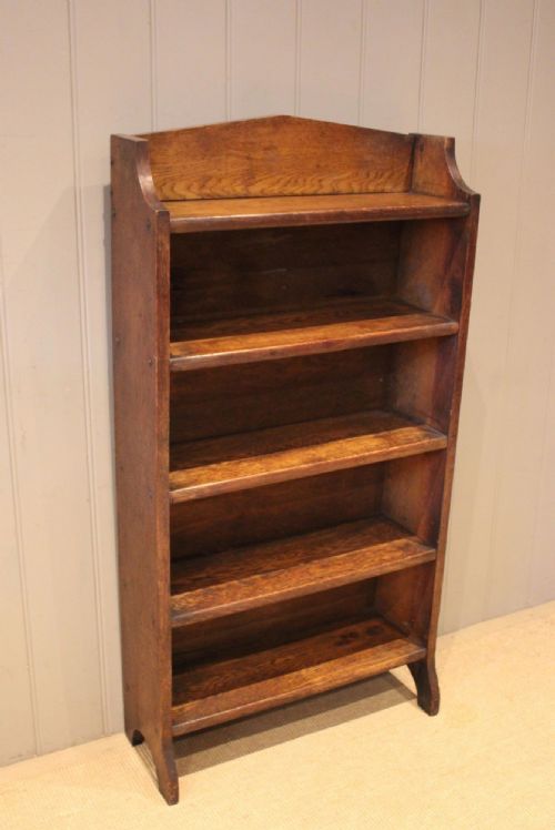 Solid Oak Open Bookcase
