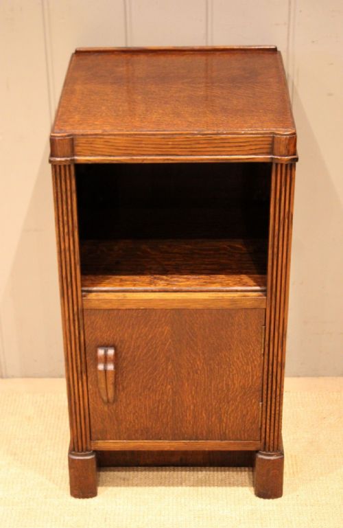 Oak Art Deco Bedside Cabinet