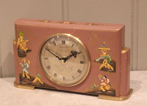 Dusky Pink Chinoiserie Mantel Clock