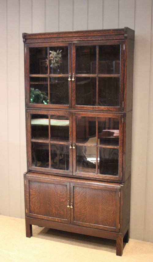 fig 1. Dark Oak Stacking Cabinet Bookcase
