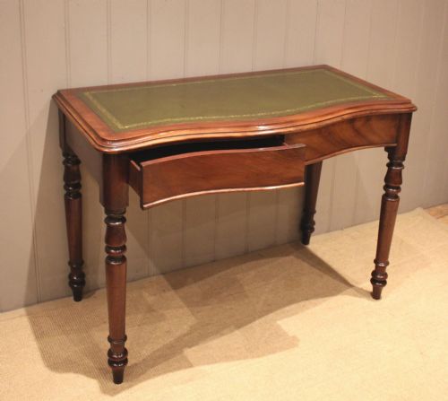 fig 1. Late 19th Century Mahogany Serpentine Writing Desk