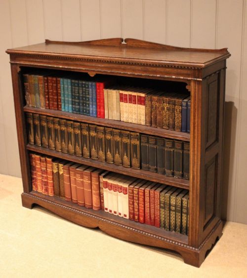 Substantial Oak Open Bookcase