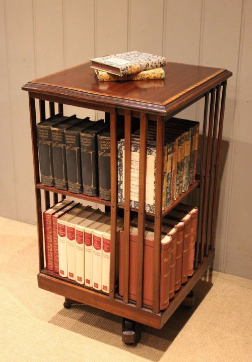 fig 1. Edwardian Mahogany Revolving Bookcase