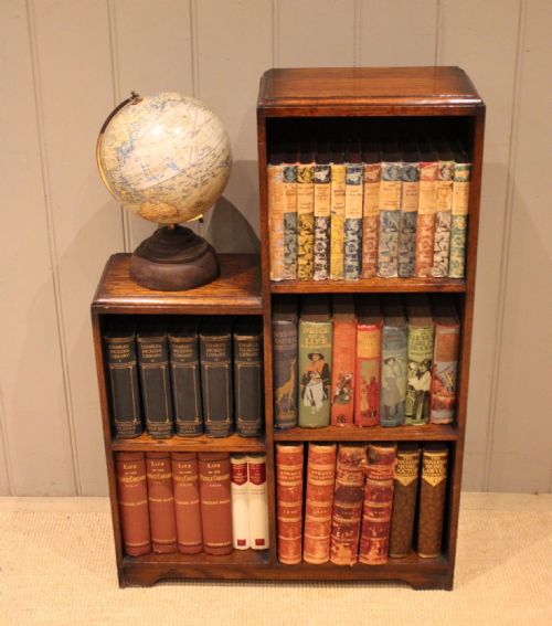 fig 1. Art Deco Oak Sectional Open Bookcase