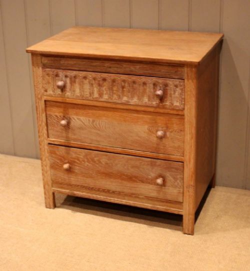 Small Proportioned Limed Oak Chest Of Drawers