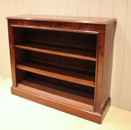 Large Mahogany Open Bookcase