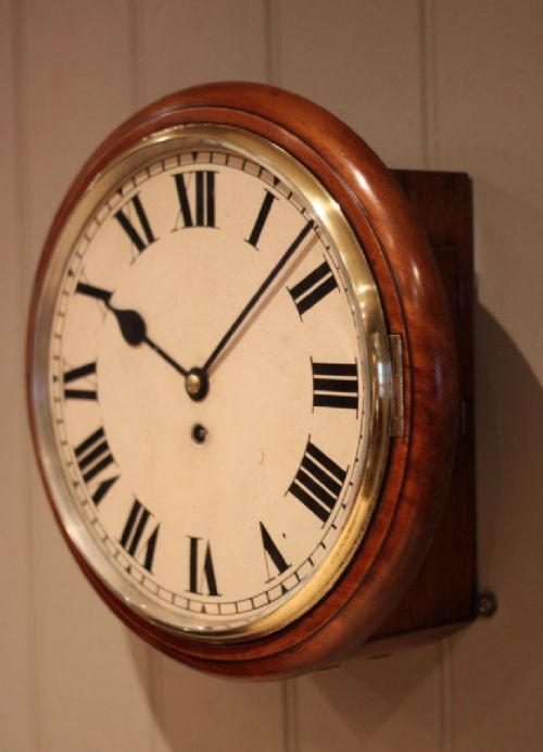fig 1. Edwardian Mahogany Fusee Dial Clock