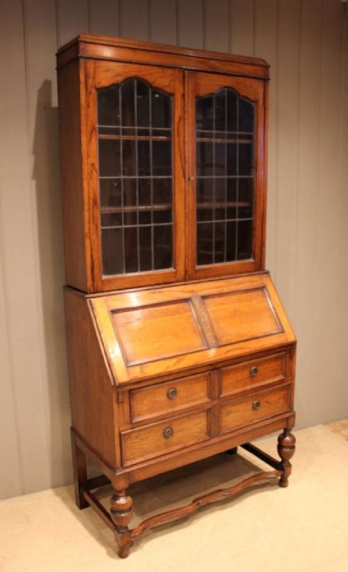 fig 1. Oak Bureau Bookcase