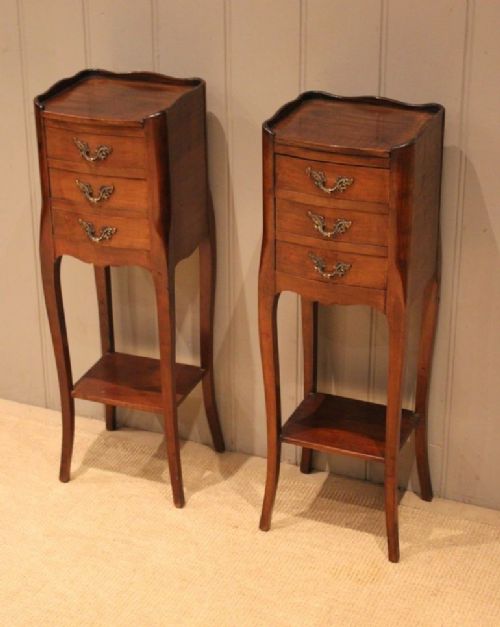 Pair Of Small Proportioned Cherry Wood Bedside Cabinets