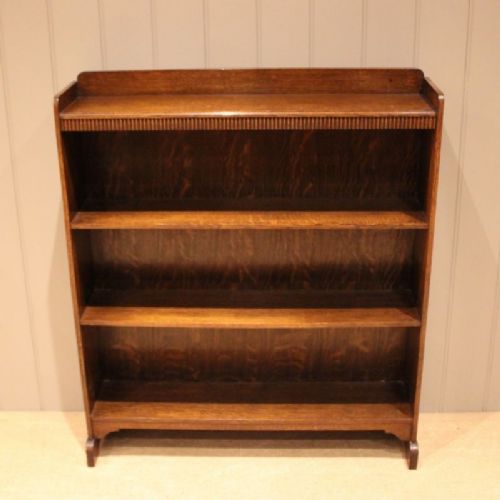 fig 1. Solid Oak Open Bookcase