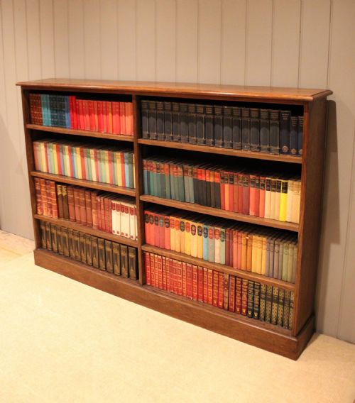 Substantial Oak Open Bookcase