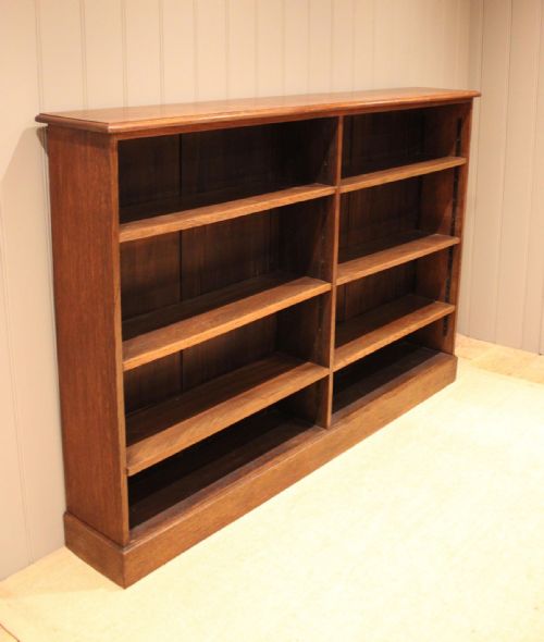 fig 1. Substantial Oak Open Bookcase