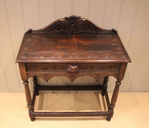 Late 19th Century Green Man Oak Side Table