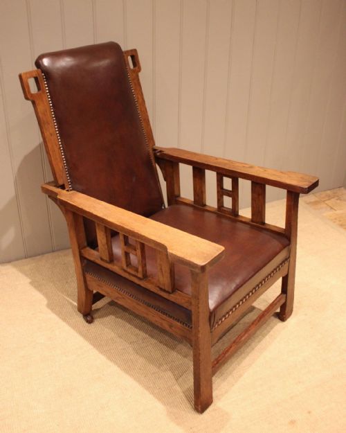 fig 1. Arts & Crafts Oak Framed Chair