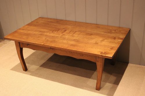 French Solid Oak Low Table
