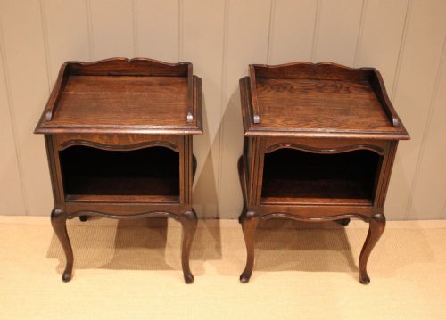 Pair of French Oak Bedside Tables