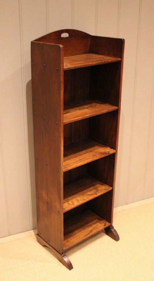 fig 1. Oak Arts & Crafts Open Bookcase