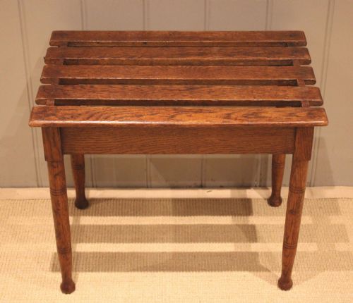 Edwardian Oak Luggage Stand